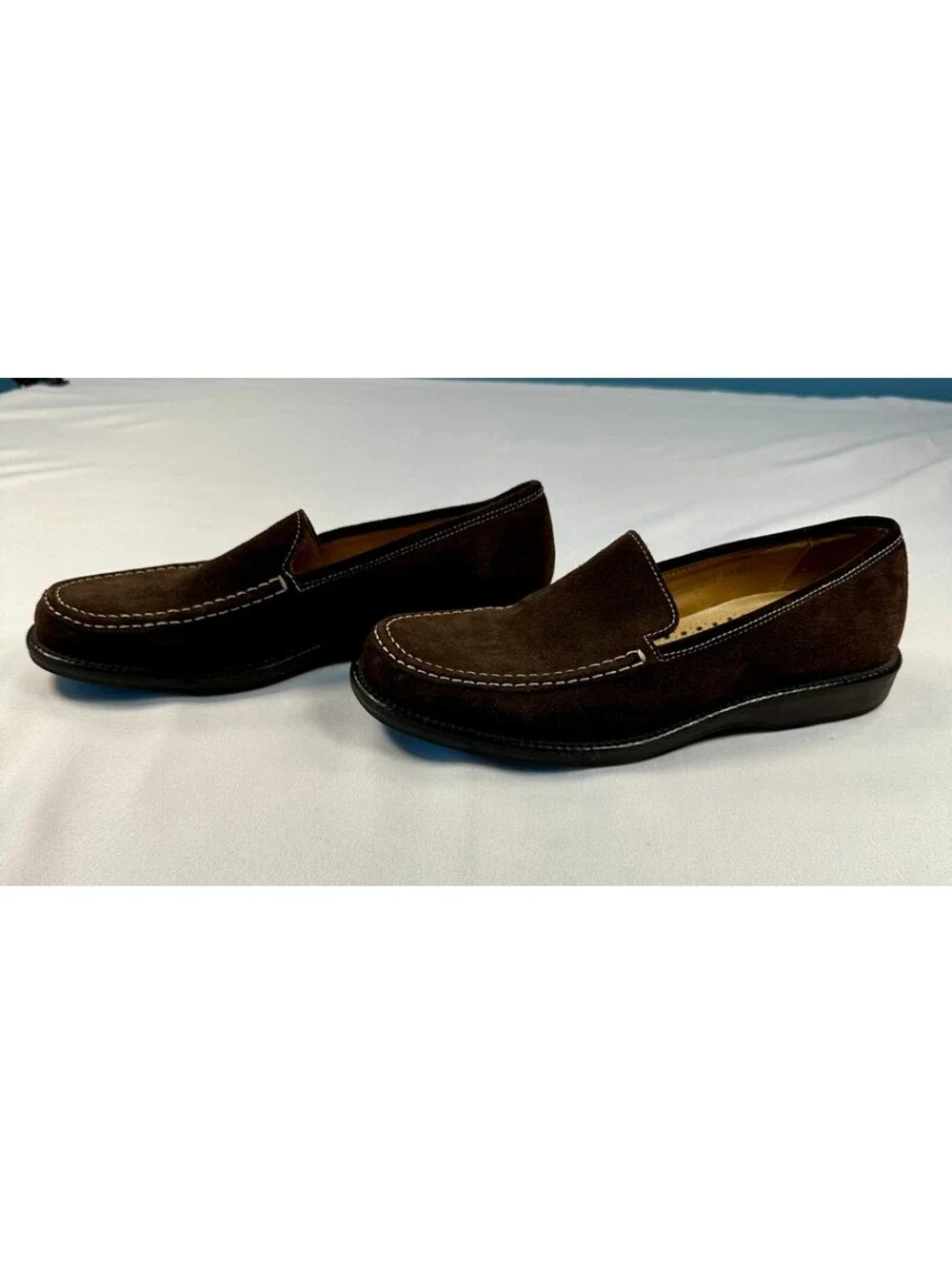 J.Crew/Vero Cuoio Made In Italy Men Brown Suede Moccasin SlipOn Loafers Size 9 M